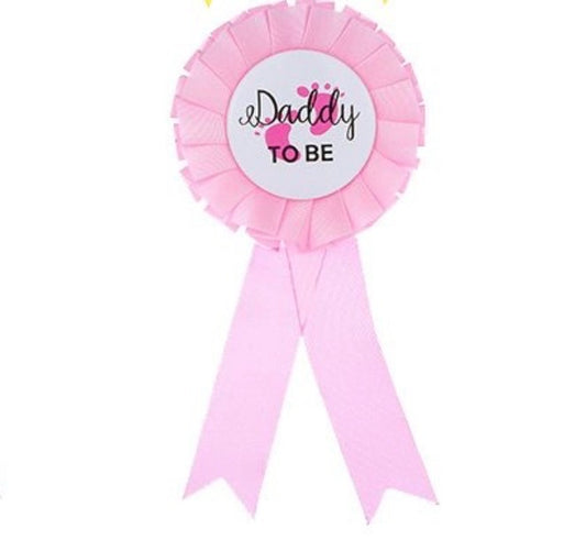 Pink Daddy To Be Badge