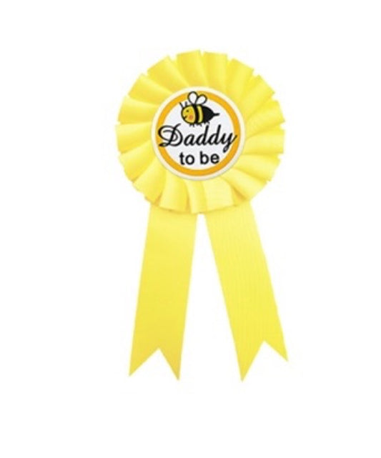 Yellow BEE Daddy To Be Badge