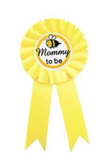 Yellow BEE Mommy To Be Badge