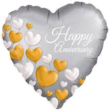 Hearts Happy Anniversary Foil Balloon
