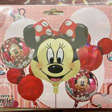 5 pcs Minnie Mouse Foil Balloon set