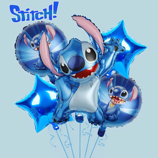 5 pcs Stitch Foil Balloon set