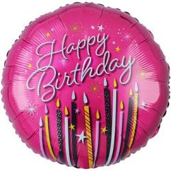 18" Round  A Happy Birthday Foil Balloons