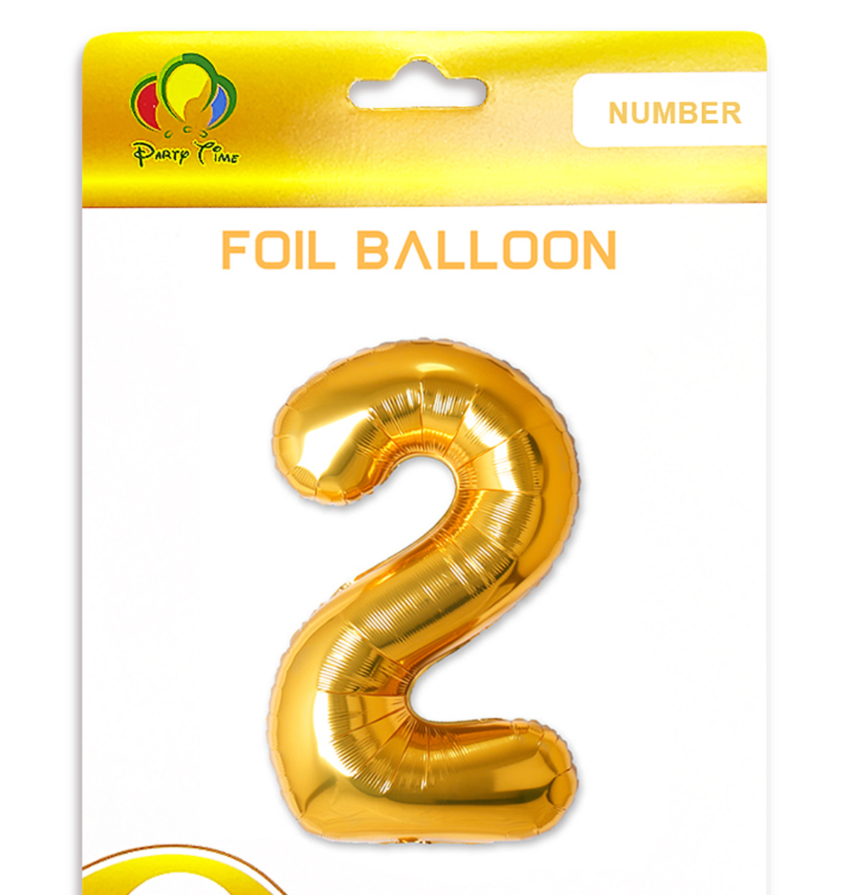 40" Number 2 Foil Balloon Gold