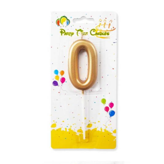 Number candle Gold Birthday Candle