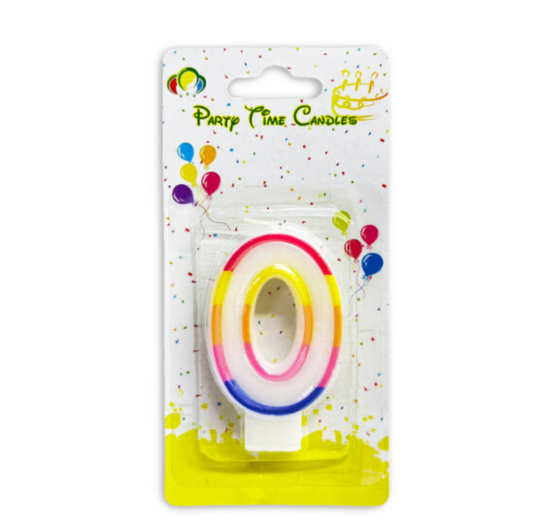 Number Candle Multicolor Birthday candle