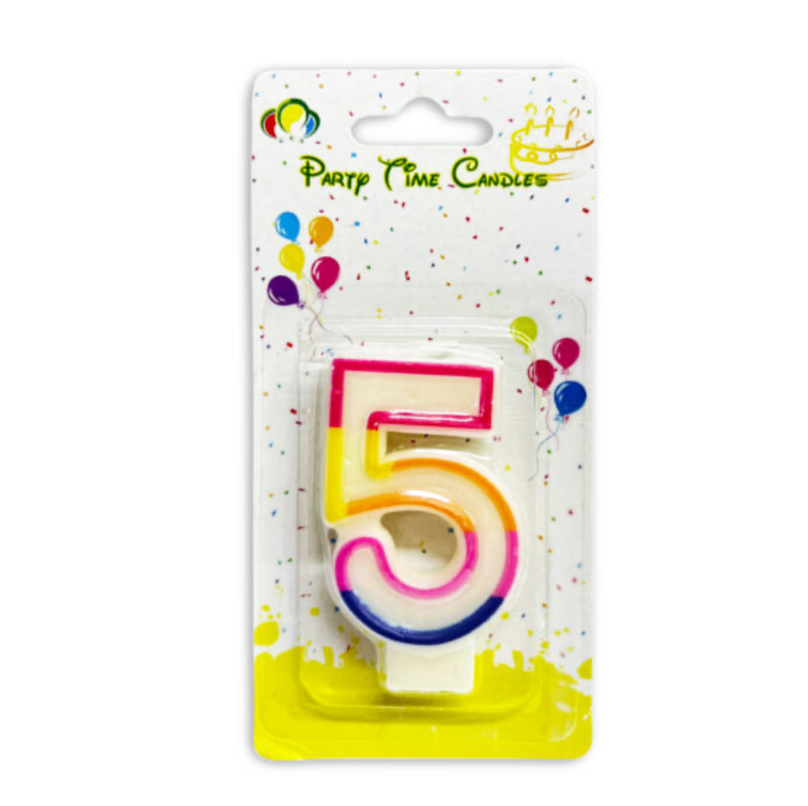 Number Candle Multicolor Birthday candle
