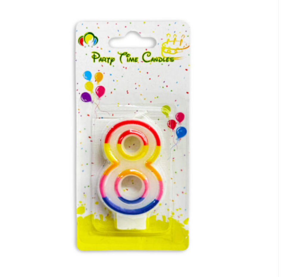 Number Candle Multicolor Birthday candle