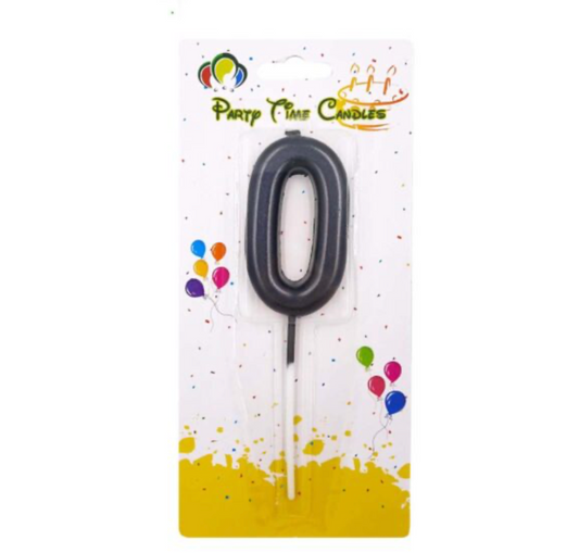 Number candle Black Birthday Candle