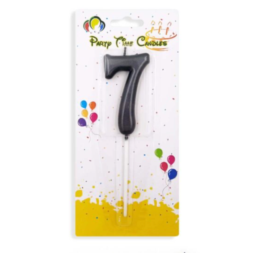 Number candle Black Birthday Candle