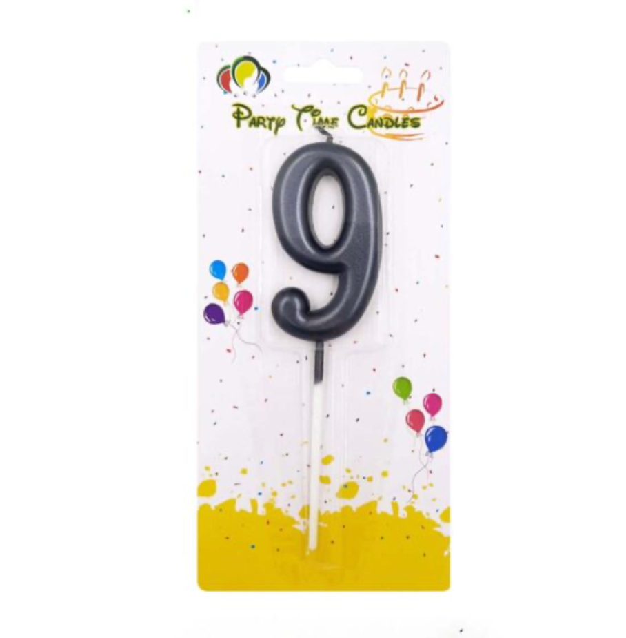 Number candle Black Birthday Candle