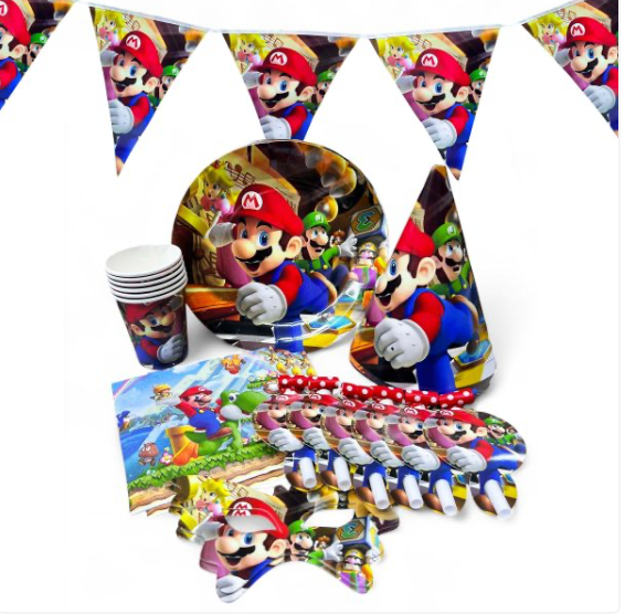 Super Mario Party Packs Disposable Tableware Sets – Party Supplies