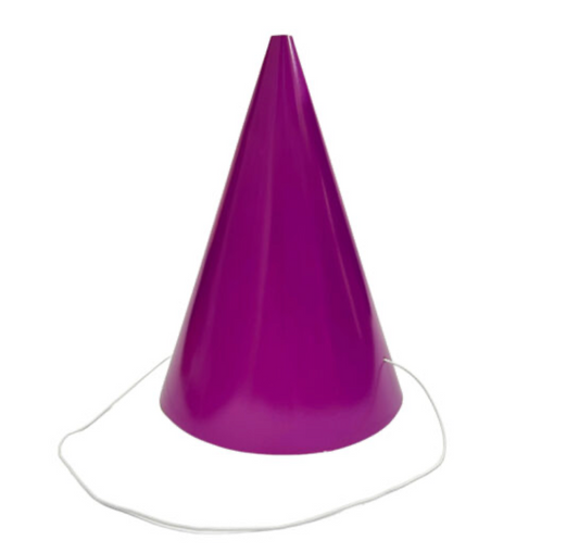 Pack of 6pcs Party Hats Birthday Party Favors Purple