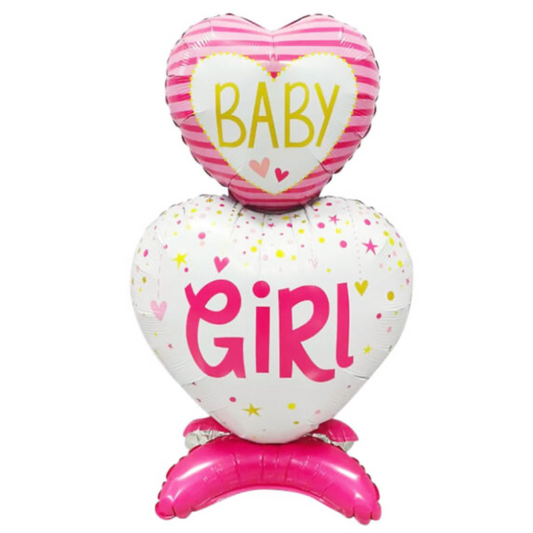 1pc 62x110cm Baby Girl Standup Foil Balloon – Gender Reveal Decorations