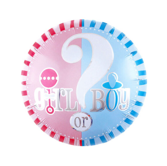 1pc 18inch Girl or Boy Foil Balloon – Gender Reveal Decorations