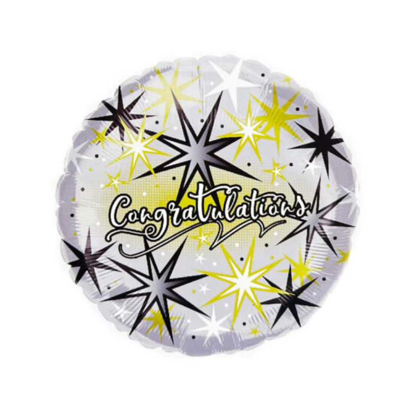 1pcs 18" Round Congratulations Foil Balloon