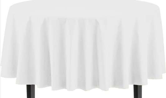 Round White Table Cover