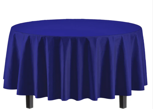 Round Navy Blue Table Cover