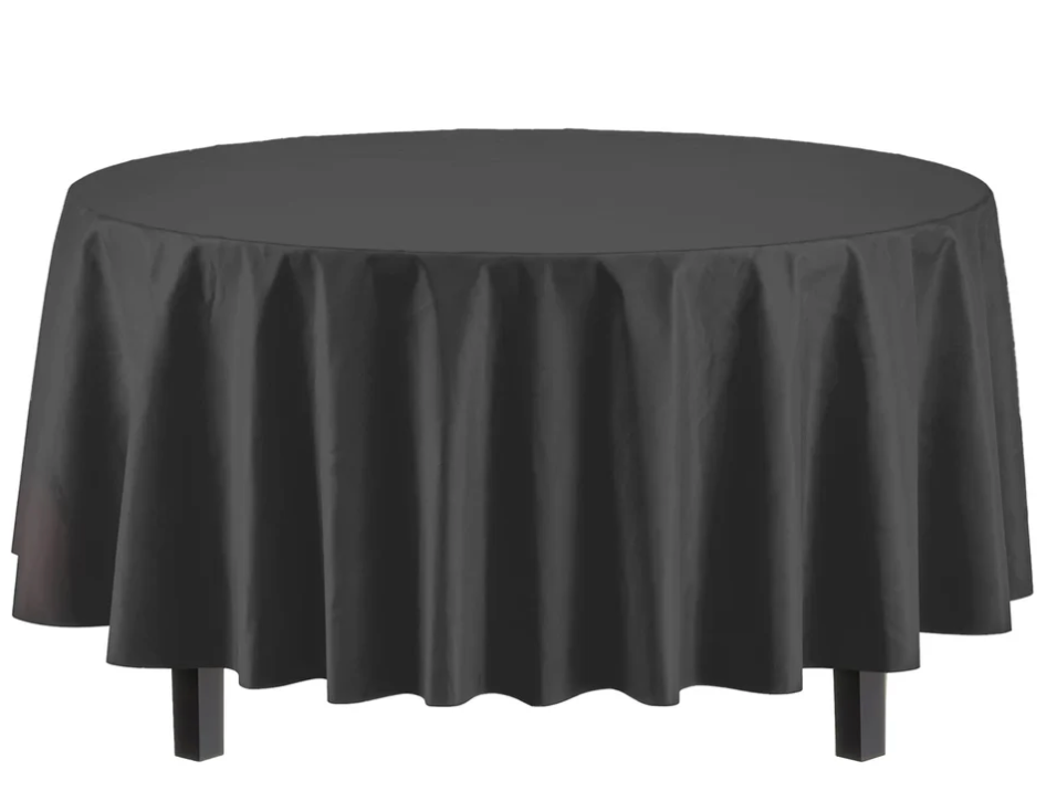 Round Black Table Cover