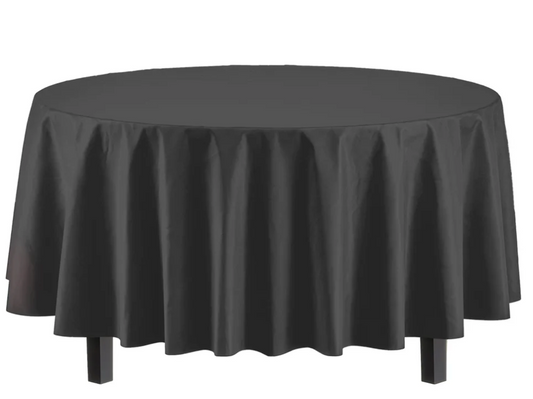 Round Black Table Cover