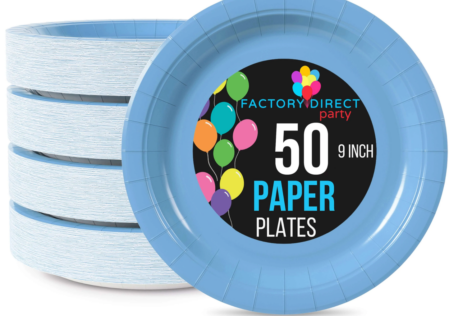 9" Light Blue Paper Plates