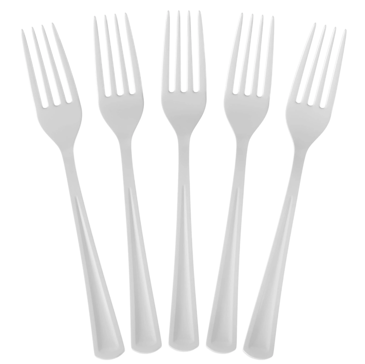 White Plastic Forks