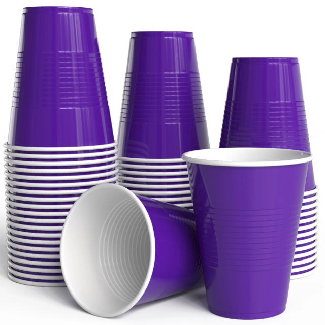 Purple Plastic Cups