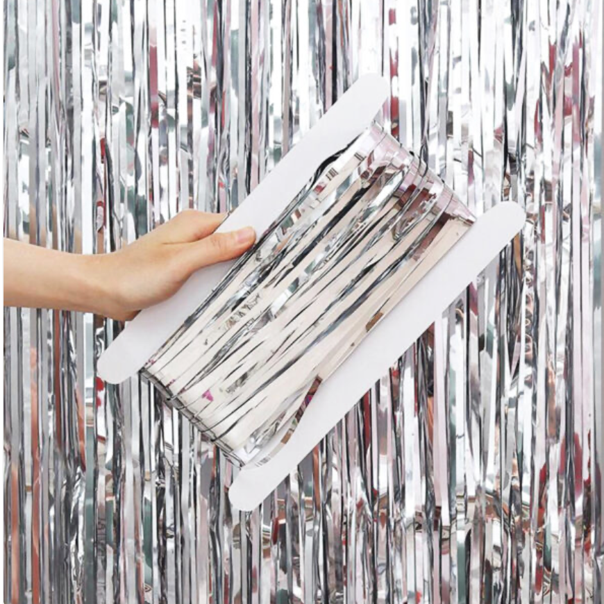 Silver Foil Fringe Curtain