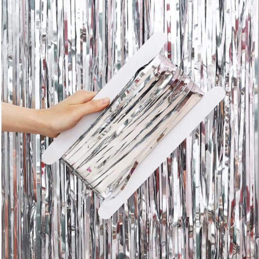 Silver Foil Fringe Curtain
