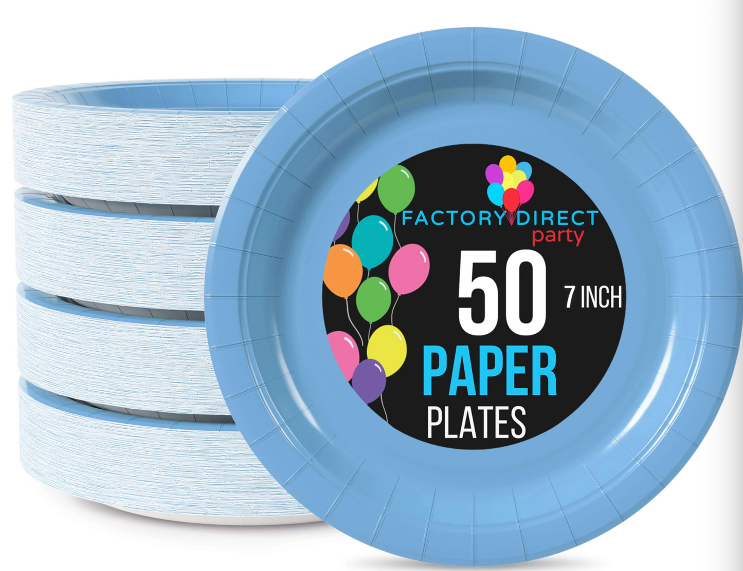 7" Light Blue Paper plates