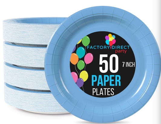 7" Light Blue Paper plates