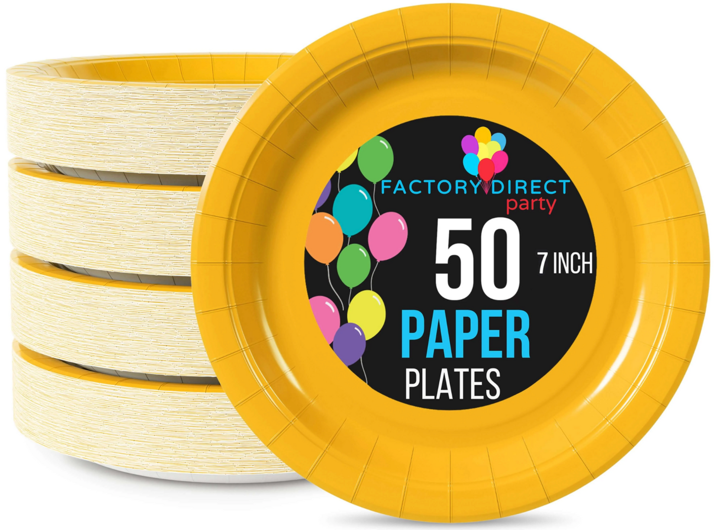 7" Yellow Paper Plates