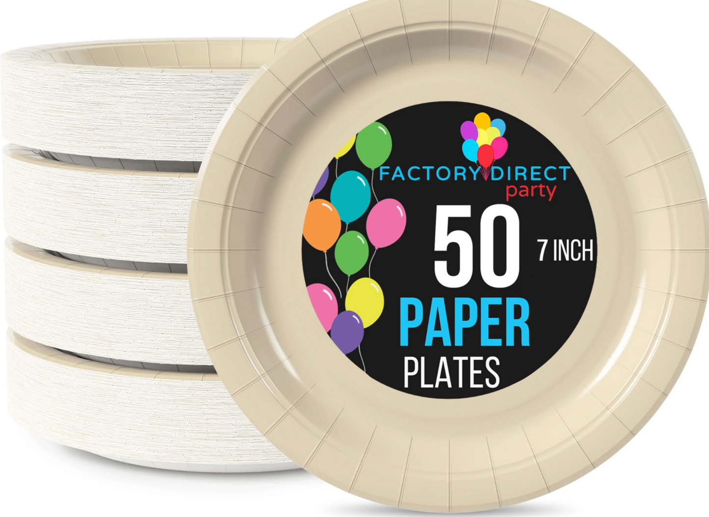 7" Ivory Paper Plates