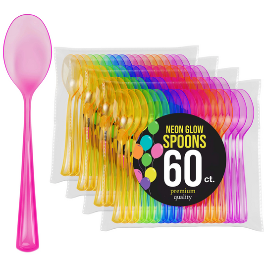 Neon Plastic Spoons