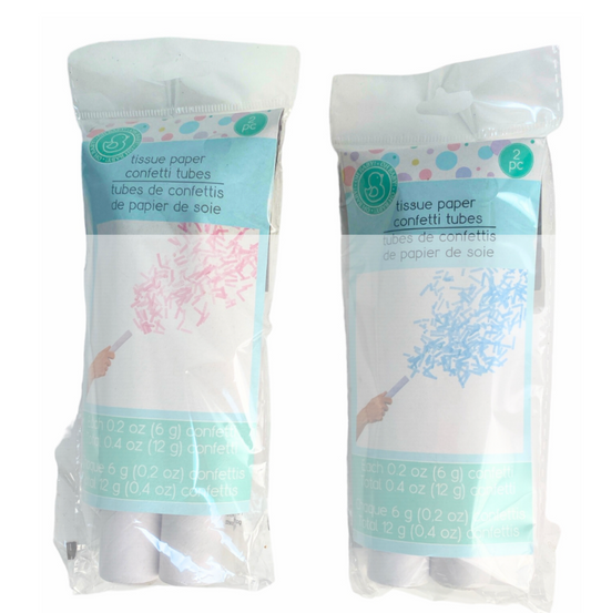 Gender Reveil Confetti Tubes