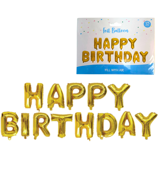 Gold Happy Birthday Foil Balloon Balloon
