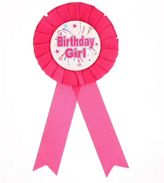 Birthday Girl Hot Pink Badge