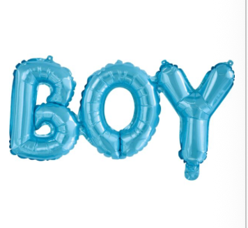 Blue BOY Foil Balloon