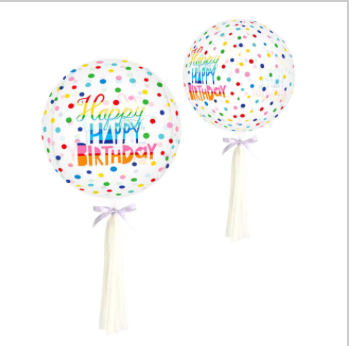 Clear Happy Birthday Dots