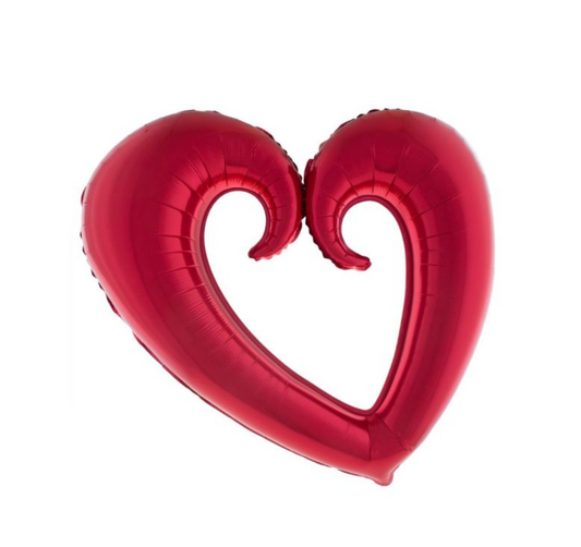 1-Piece 40″ Red Hollow Heart Foil Balloon for Anniversary &amp; Valentine’s Day