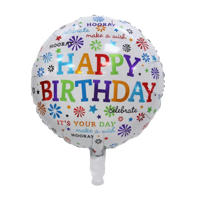 18" Happy Birthday Foil Balloons
