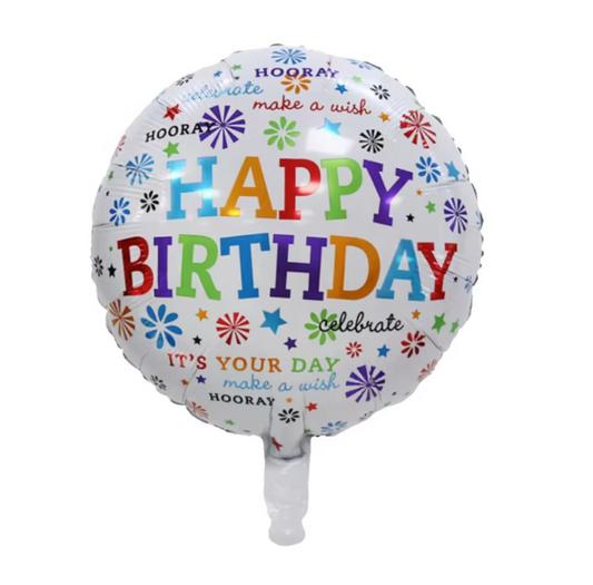 18" Happy Birthday Foil Balloons