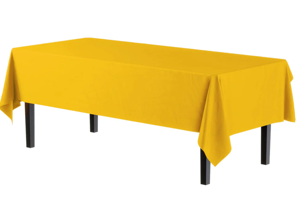 Rectangle Yellow Table Cover