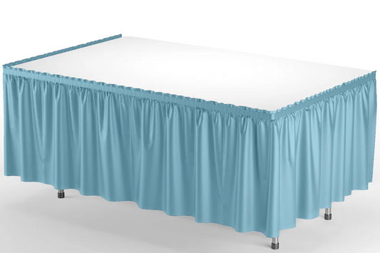 Light Blue Table Skirt