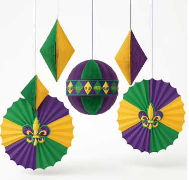 Madi Gras Hanging Decorations