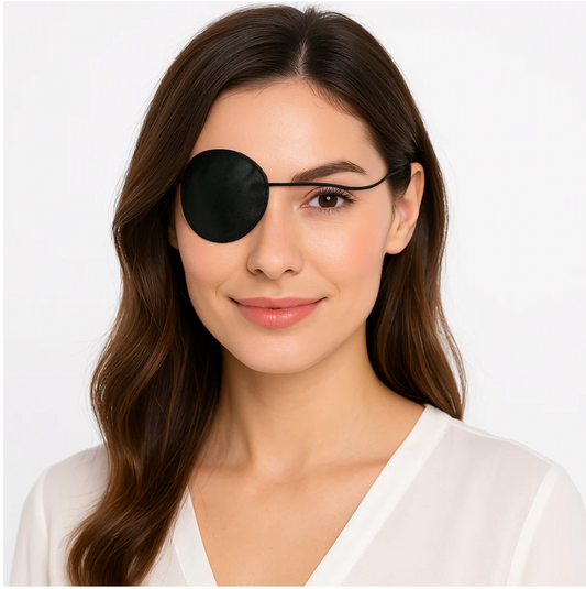 Black Silk Pirate Eye Patch Costume