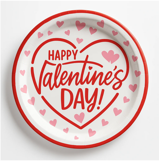 Happy Valentines Day Plates