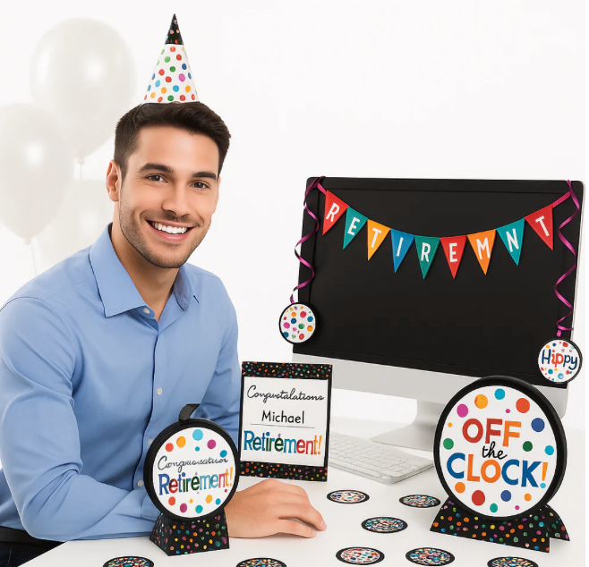 "Happy Retirement" Office Decoration Kit