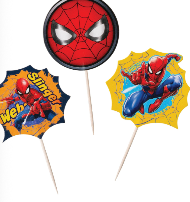Spider Man Cupcake and Cake Picks