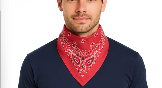 Western Paisley Bandanas 10-Pack - Red, Blue & Pink